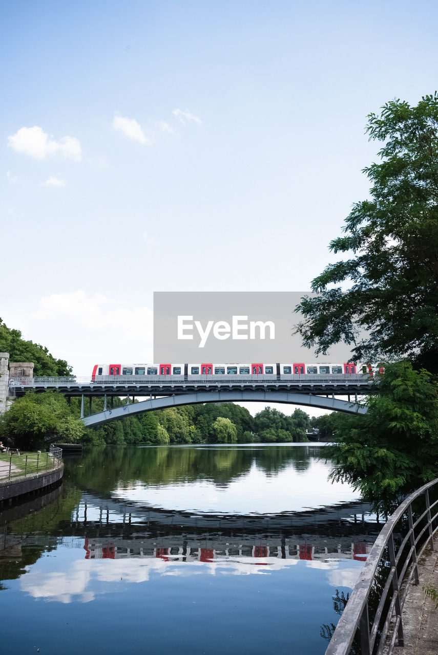 VIEW OF BRIDGE OVER RIVER AGAINST SKY