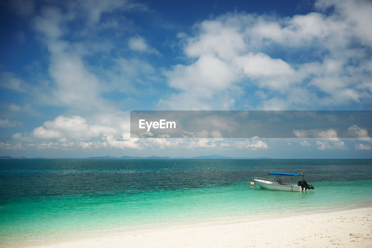 PANORAMIC VIEW OF BEACH AGAINST SKY