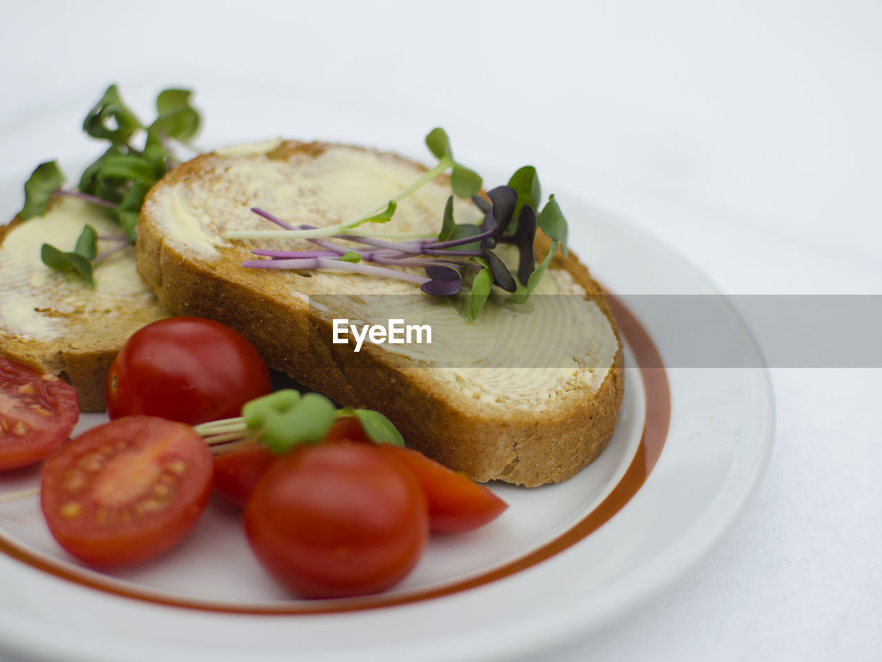 HIGH ANGLE VIEW OF FRESH FOOD IN PLATE