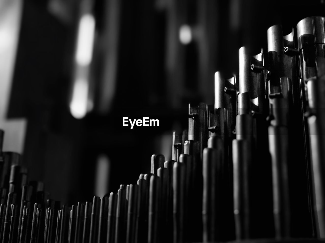 Close-up of piano keys