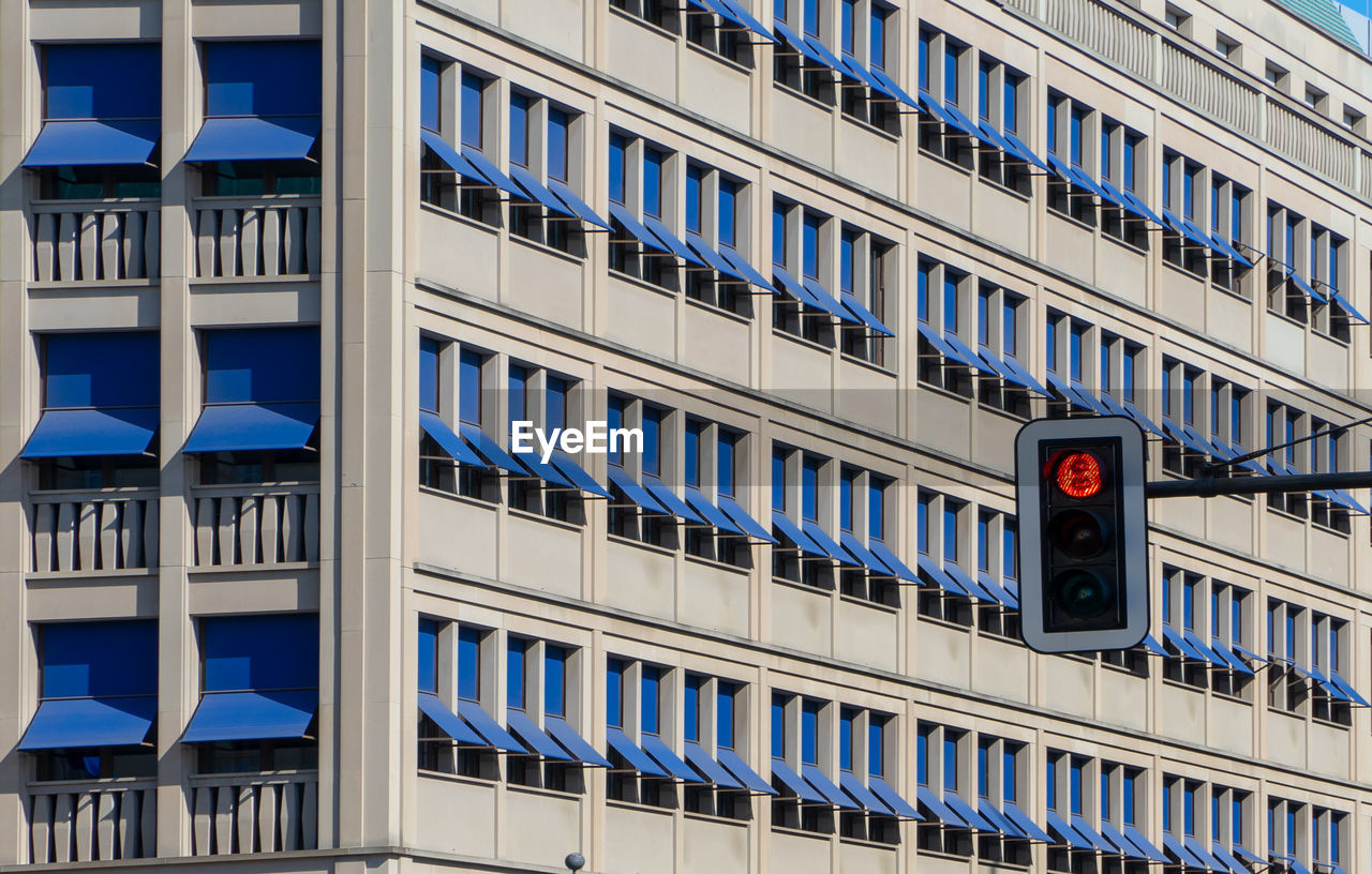 Low angle view of modern building in city