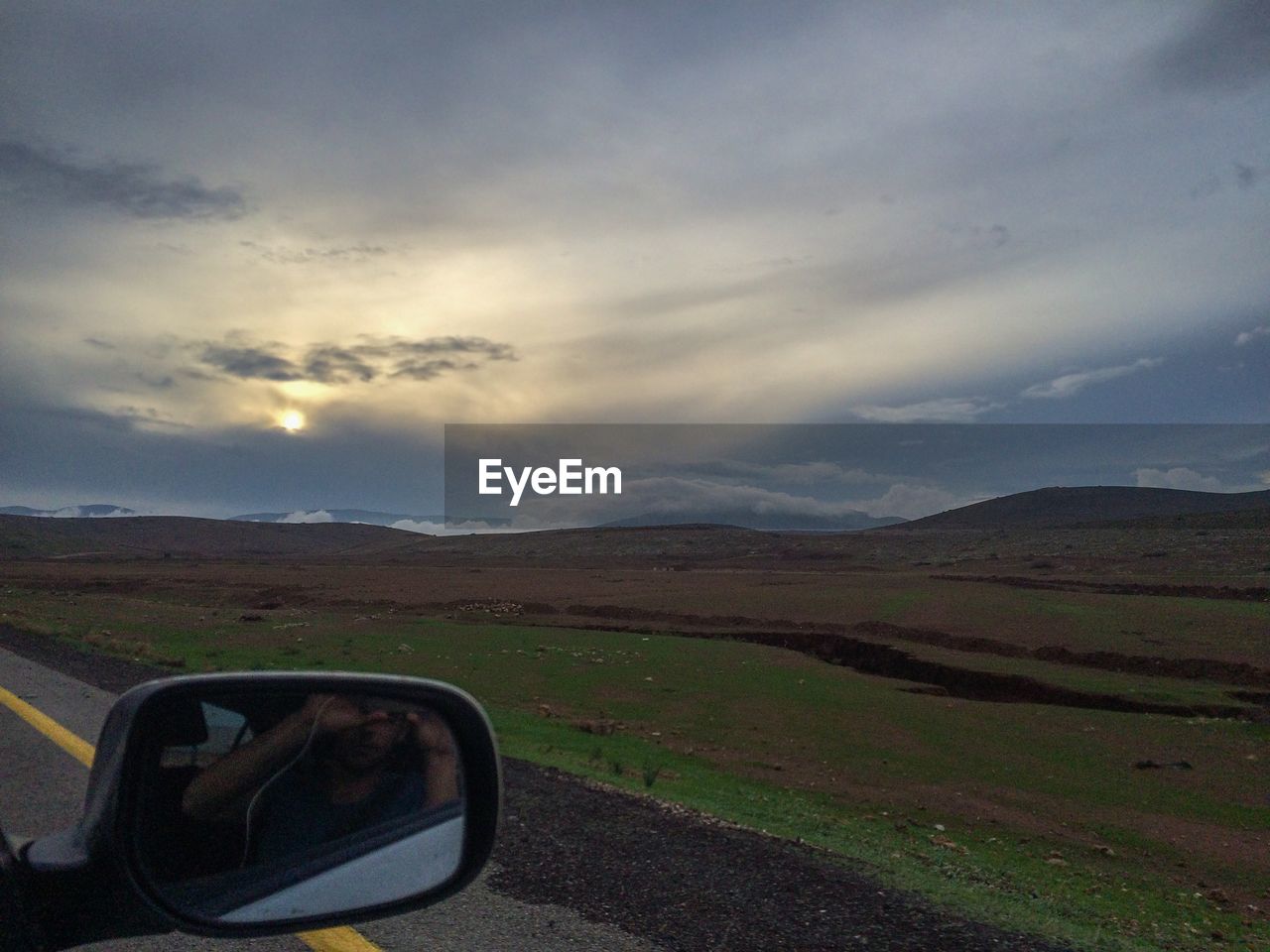 Landscape seen from car