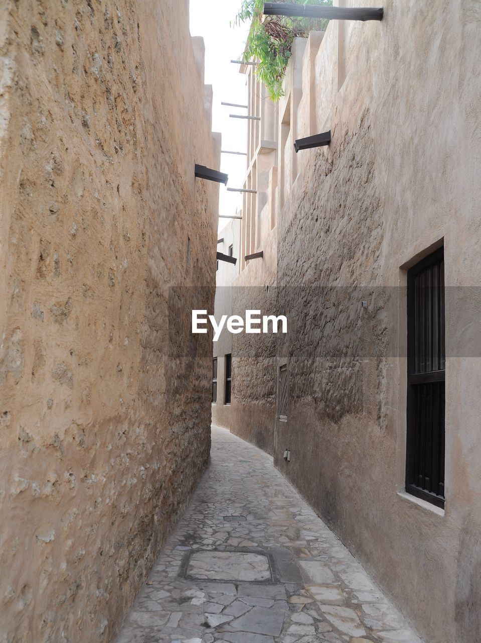 Walkway amidst buildings