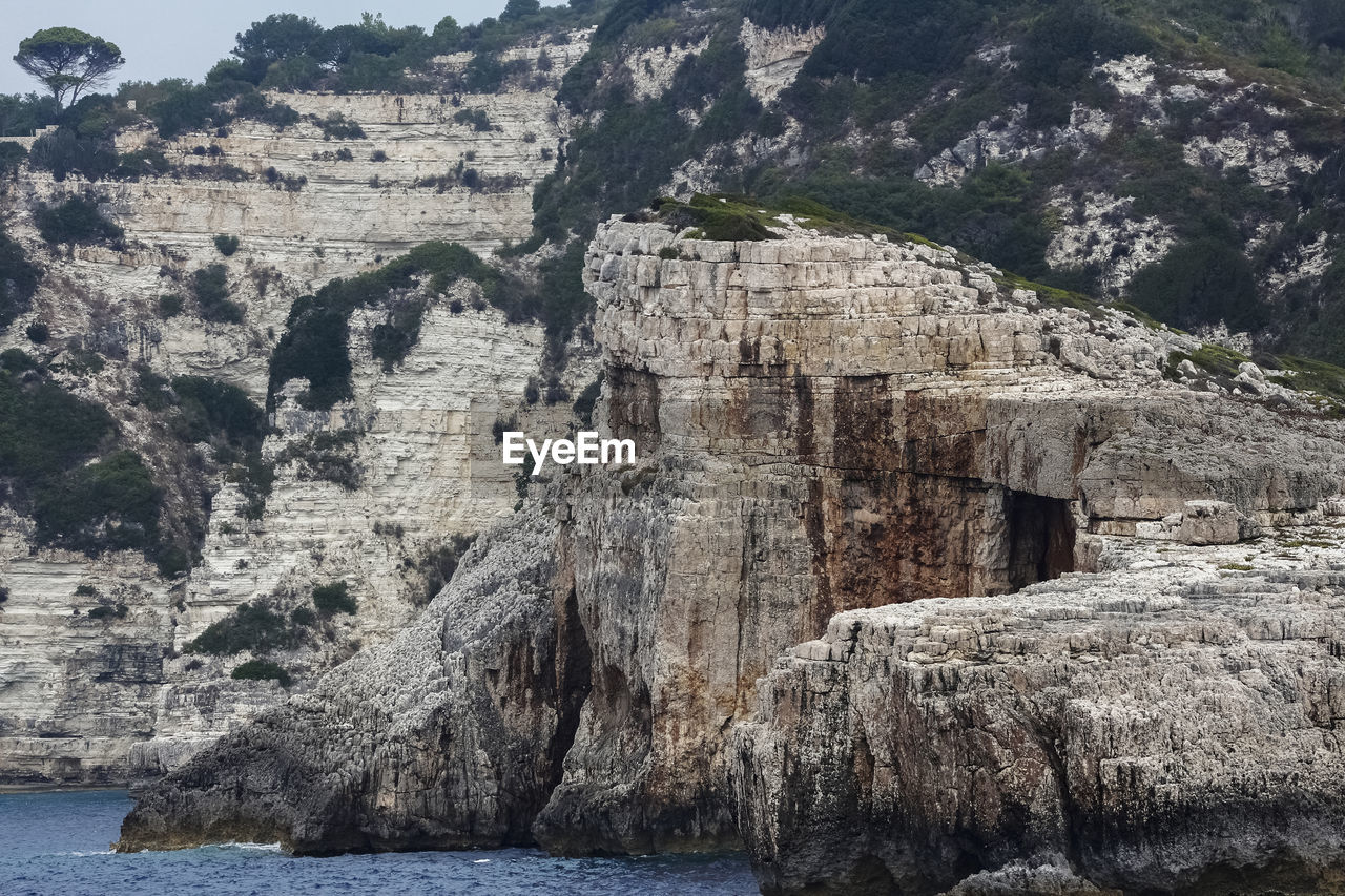 The ionian sphinx. rock massif over the ionian sea