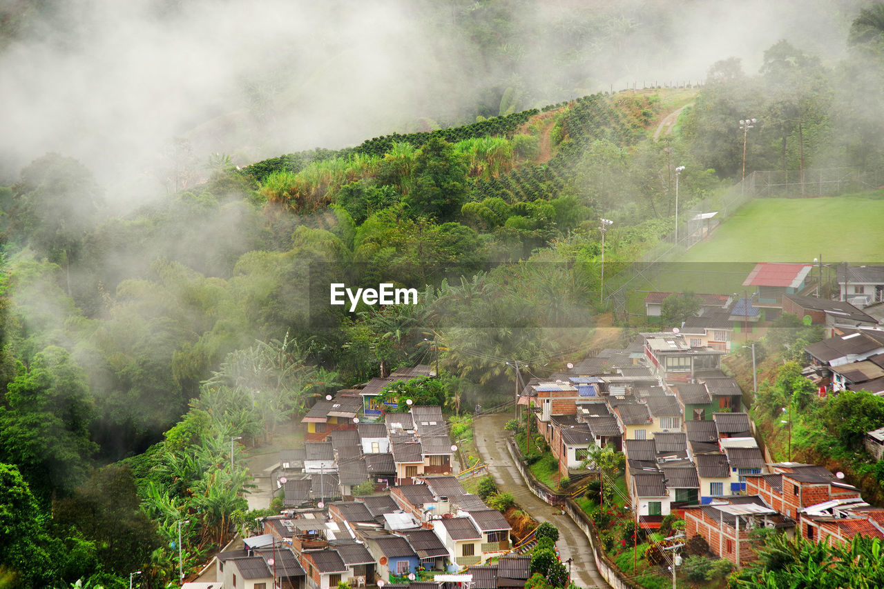 HIGH ANGLE VIEW OF CITY BUILDINGS