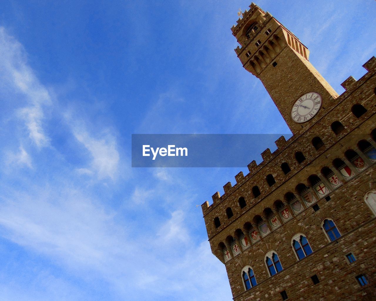 Low angle view of historic building against sky