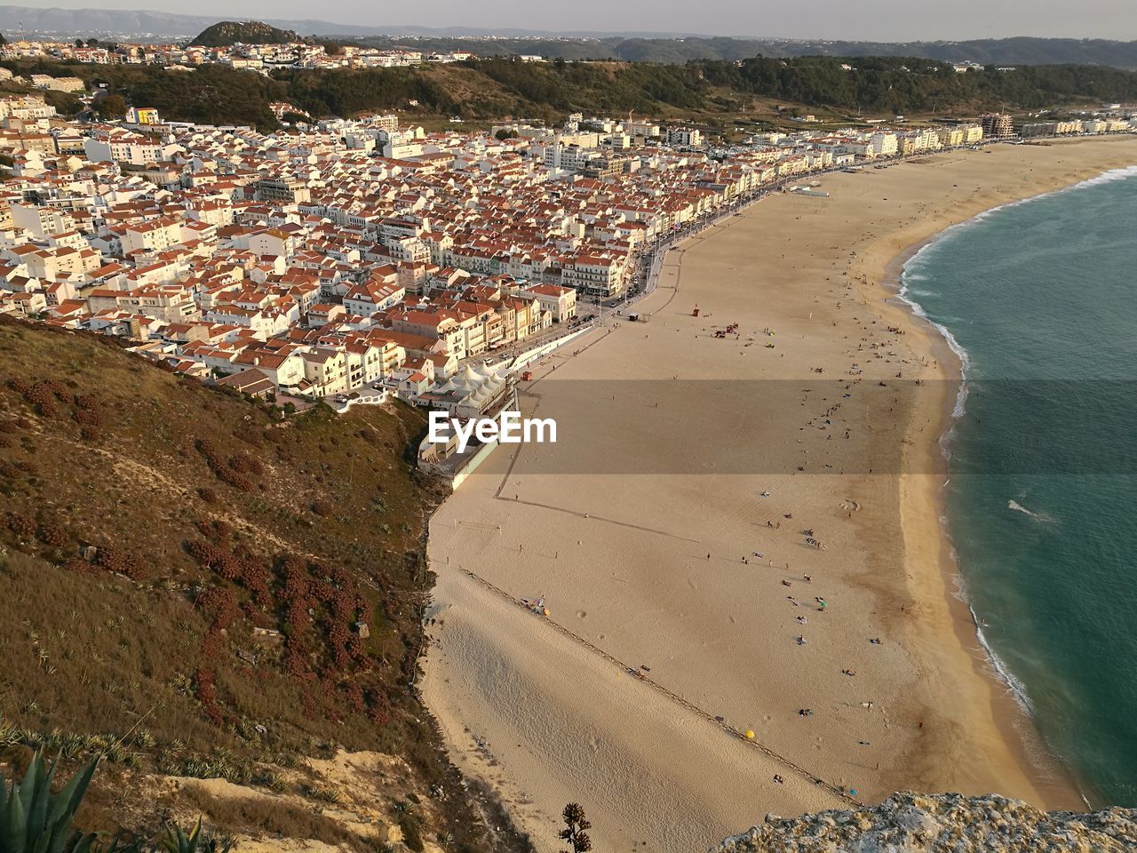 High angle view of beach