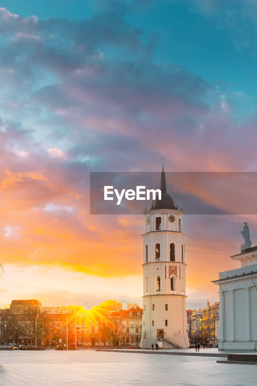 view of church against sky during sunset