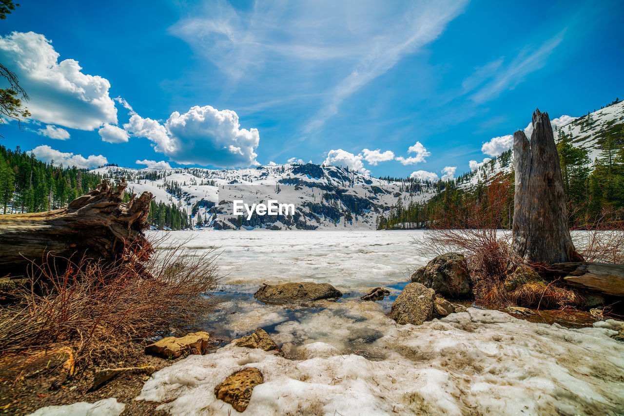 SCENIC VIEW OF SNOW COVERED LAND