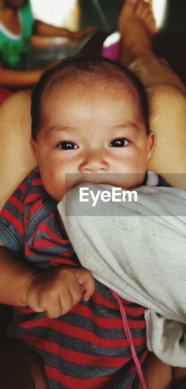 Close-up portrait of cute baby