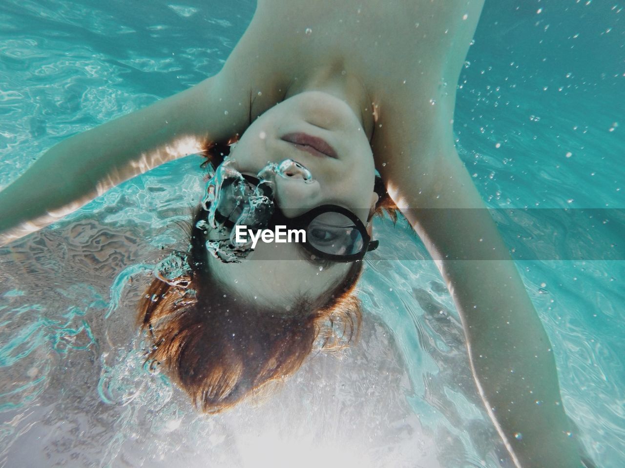 Child in swimming pool