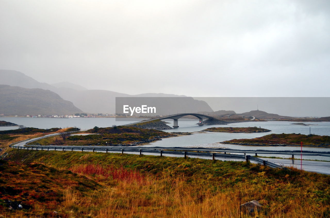 Bridges jump between islands on lofoten