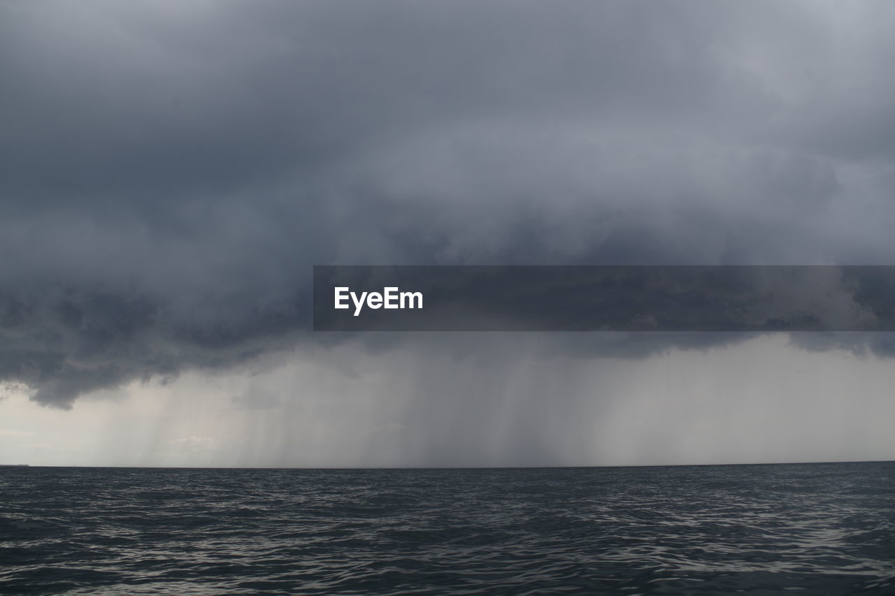 Storm clouds over sea