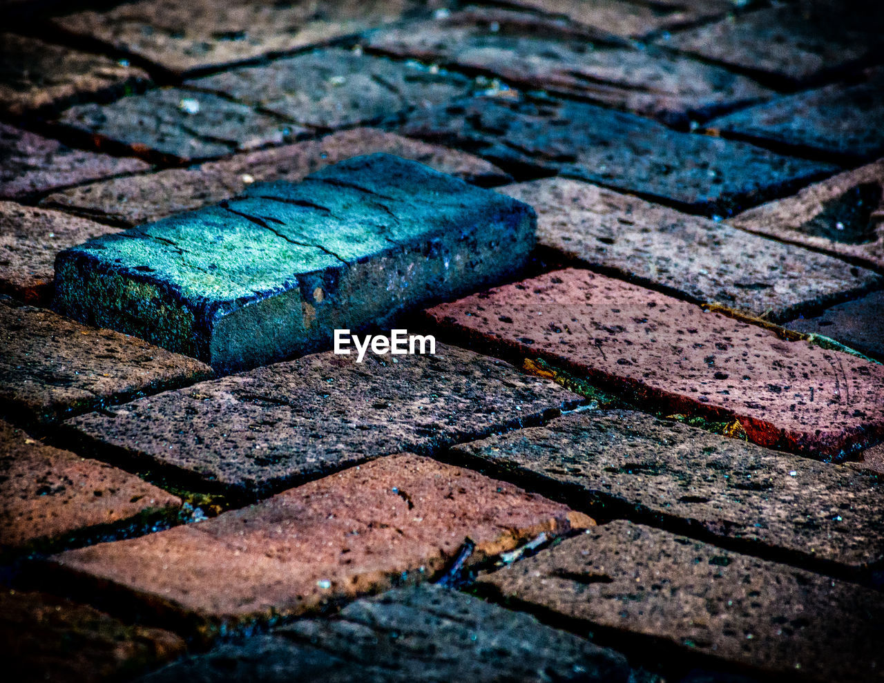Full frame shot of paved street