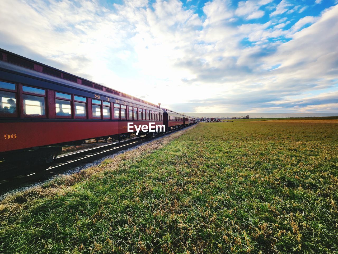 train on railroad track