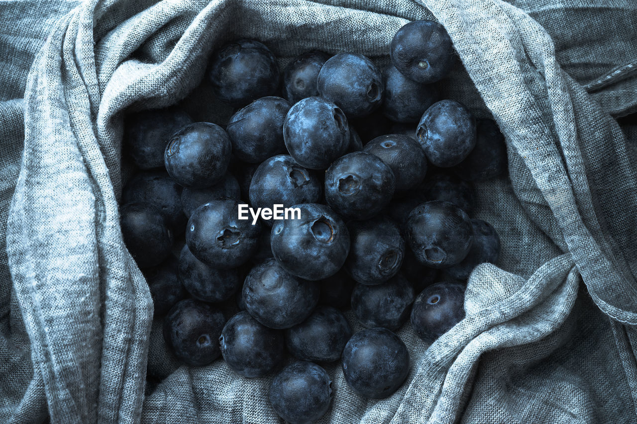 Close up of blueberries. gastronomic concept