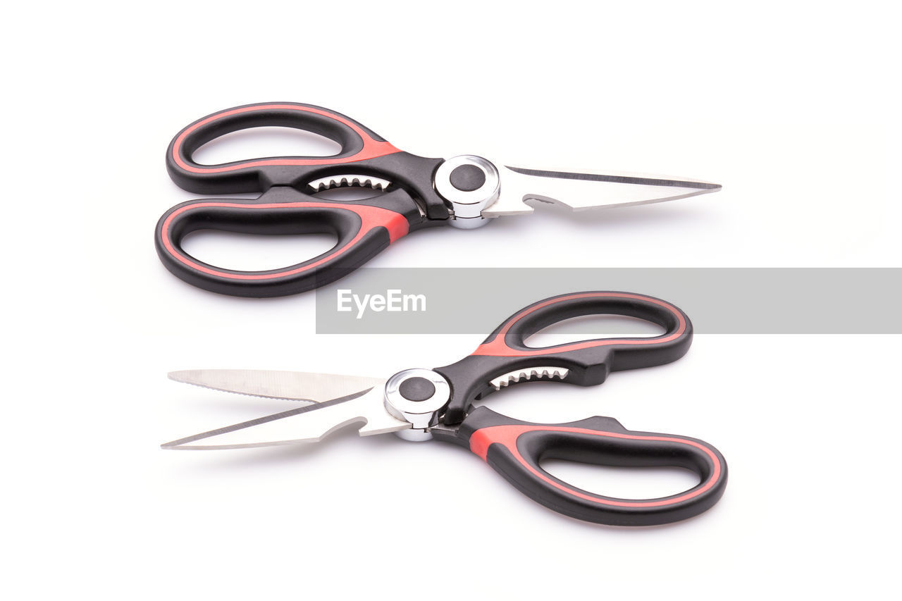 scissors, cut out, white background, tool, work tool, studio shot, metal, indoors, equipment, no people