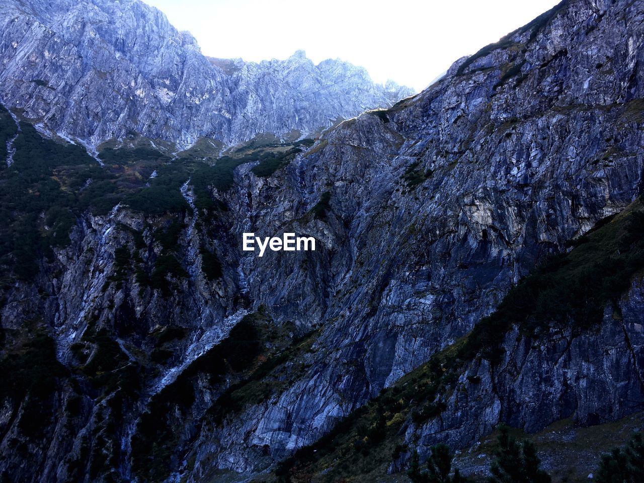 Close-up of snow covered mountains