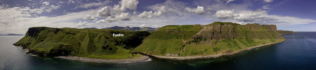 PANORAMIC VIEW OF SEA AND ROCKS