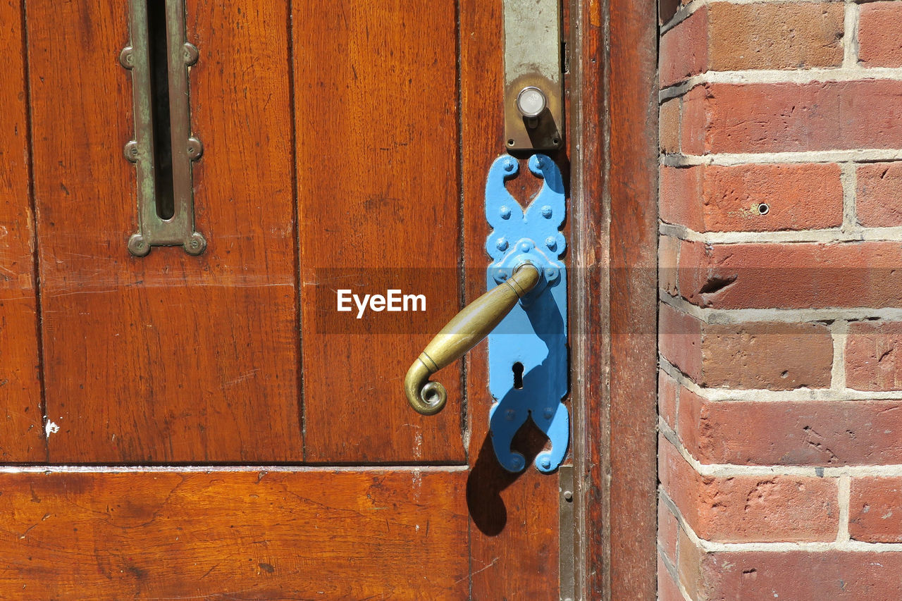 Close-up of closed door