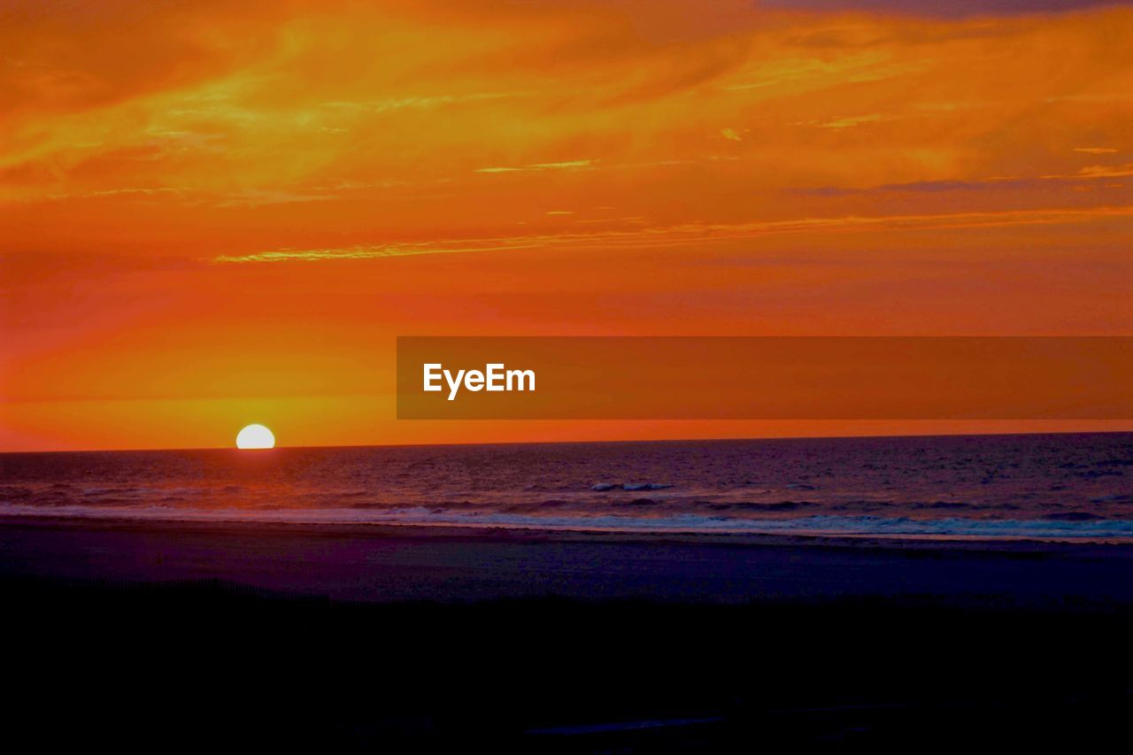 SUNSET OVER SEA