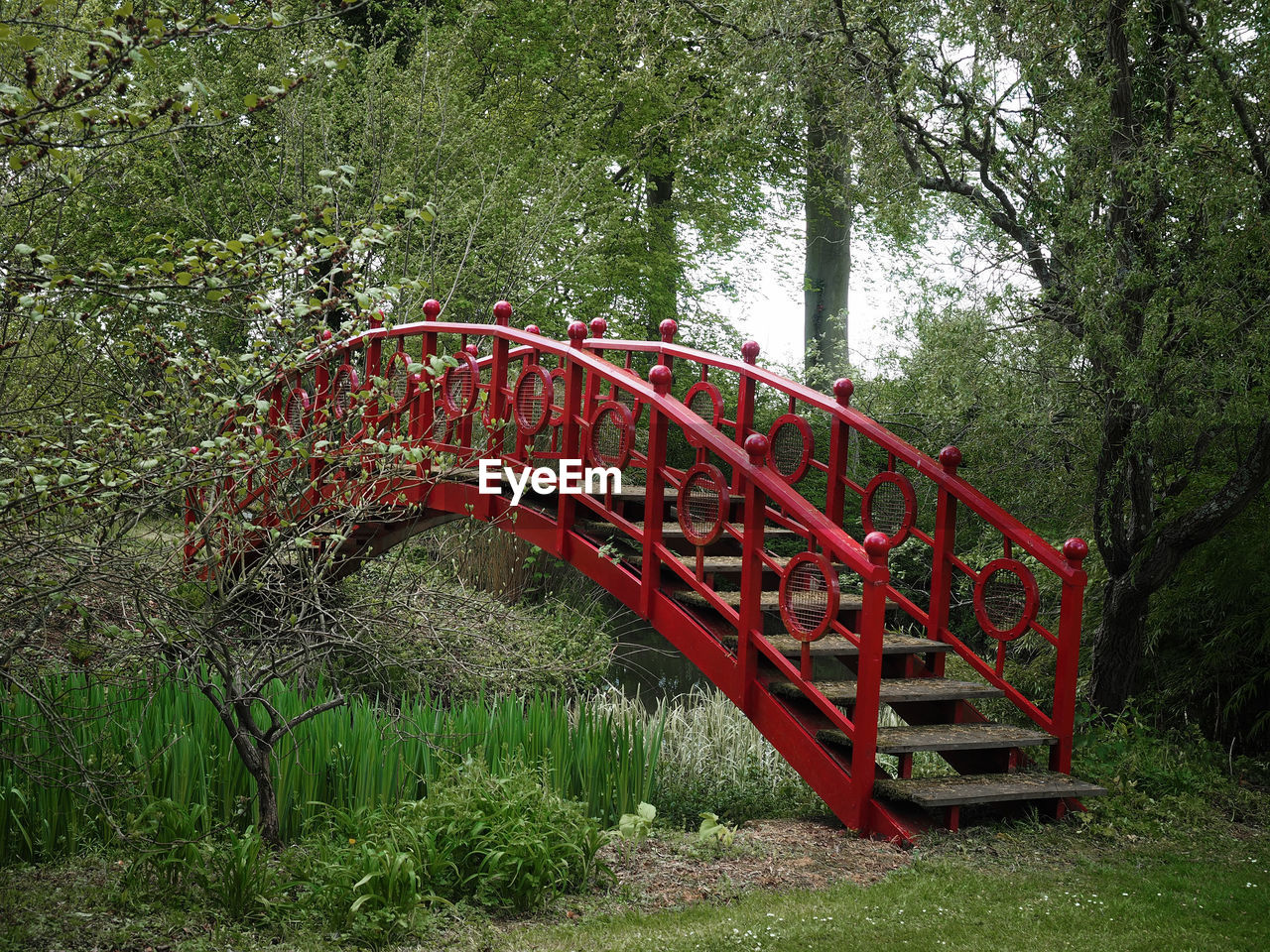 Red structure in park