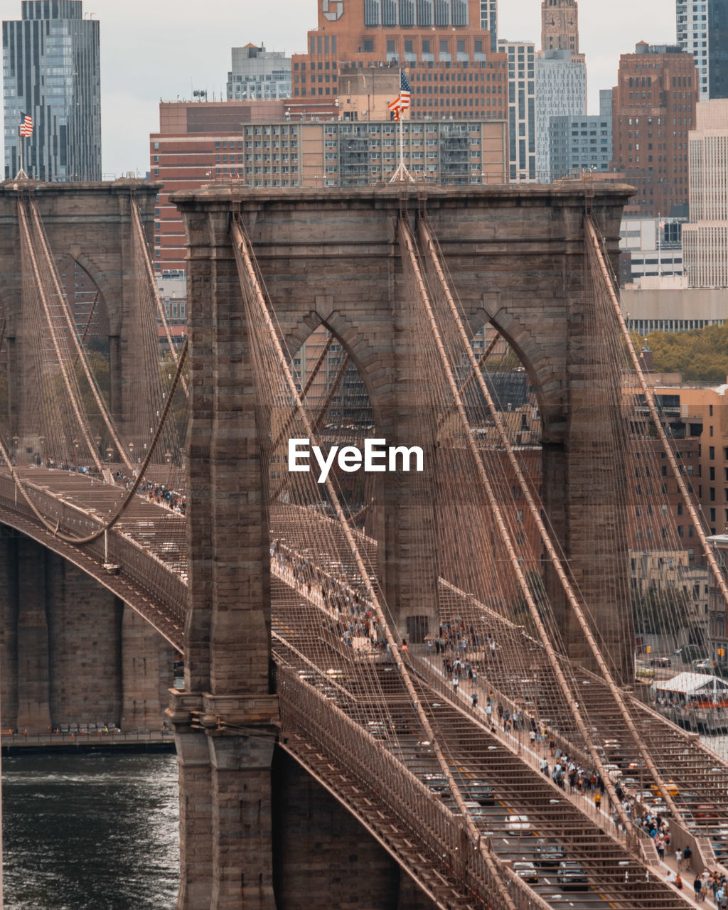 Bridge over river in city