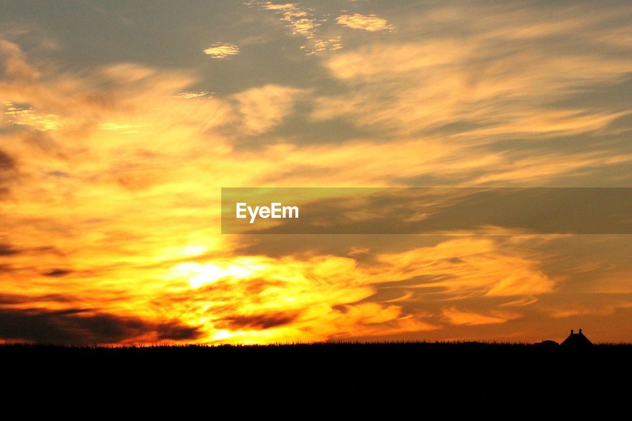 Scenic view of landscape against cloudy sky