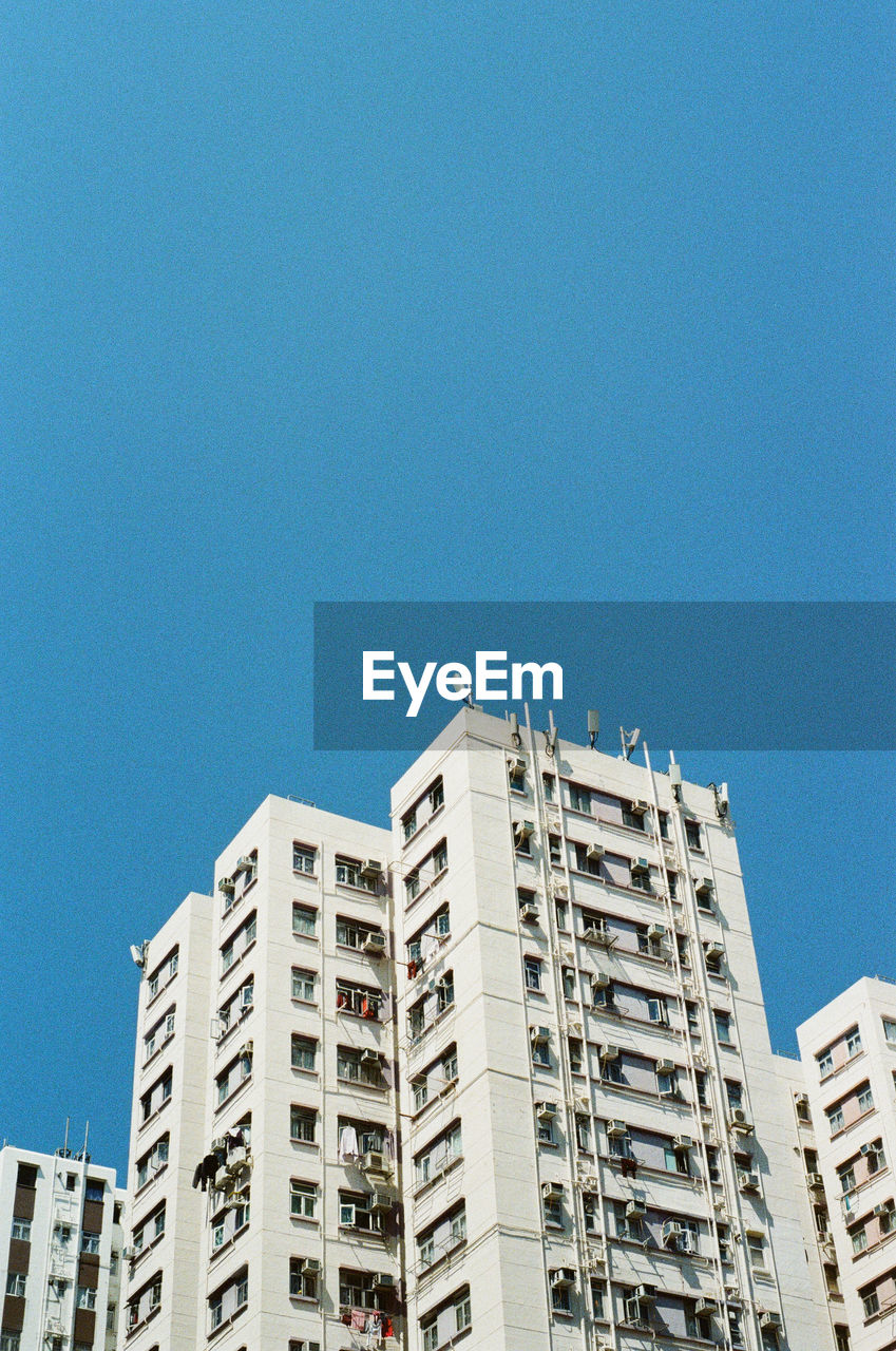 Hong kong cityscape and street view with film photography
