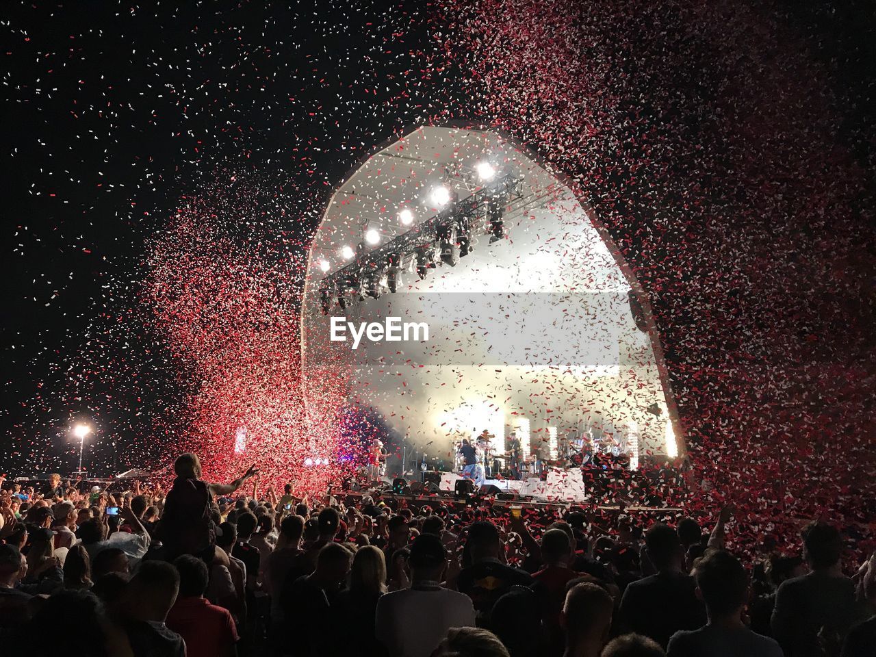 Large group of people at musical concert