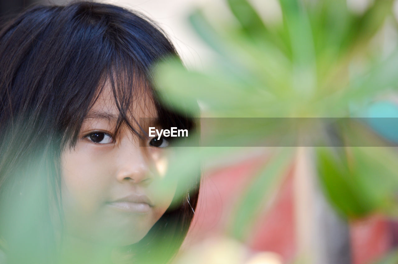 Close-up portrait of a girl