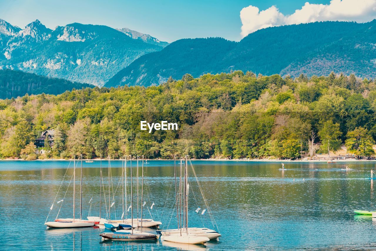 Scenic view of lake against mountains