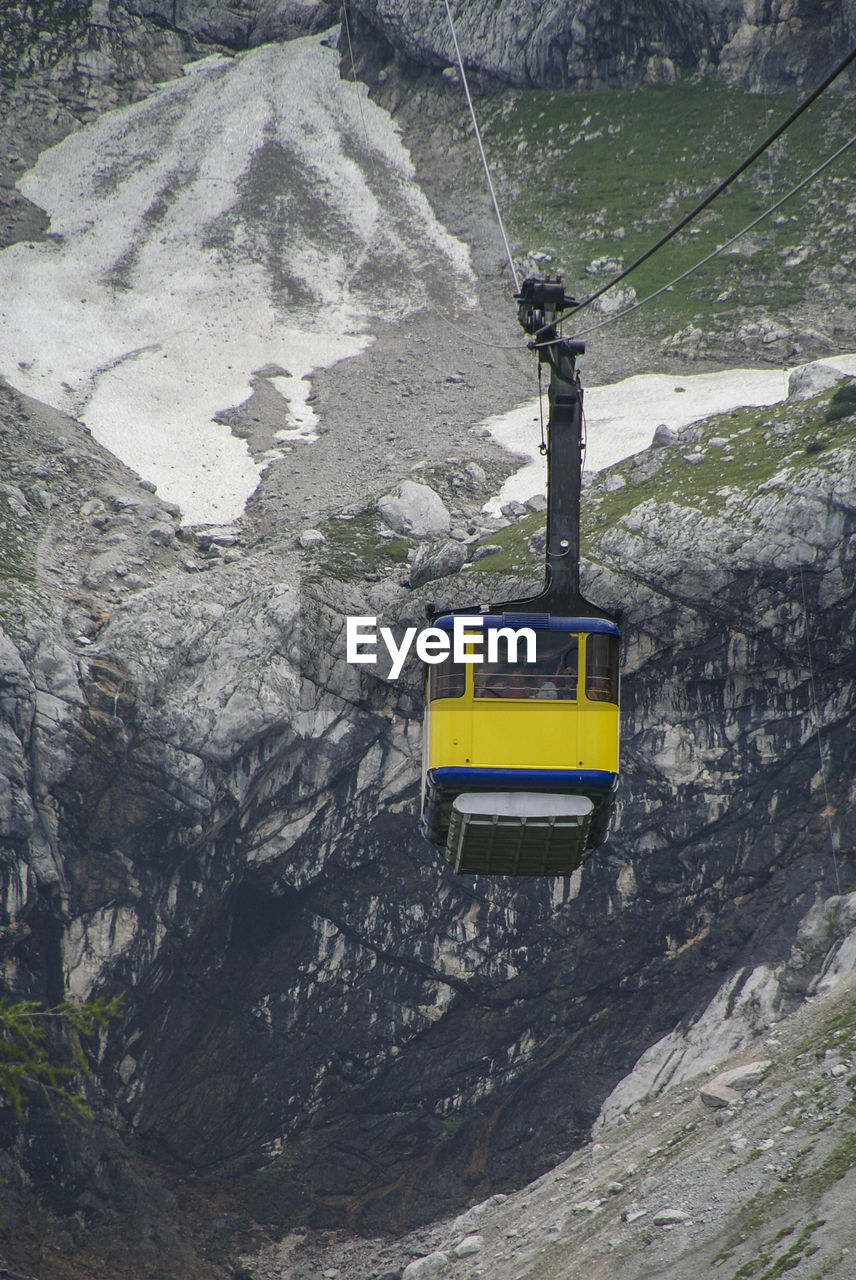 OVERHEAD CABLE CAR ON ROCKY MOUNTAINS