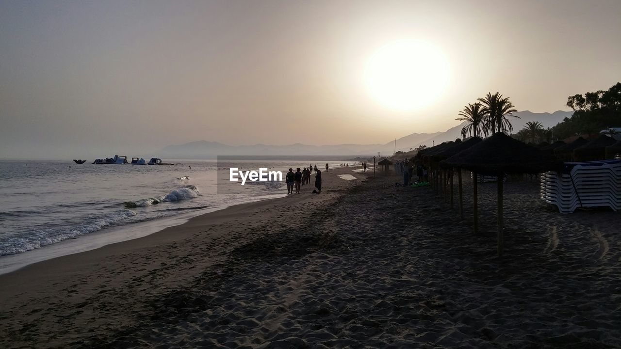 Scenic view of sea during sunset