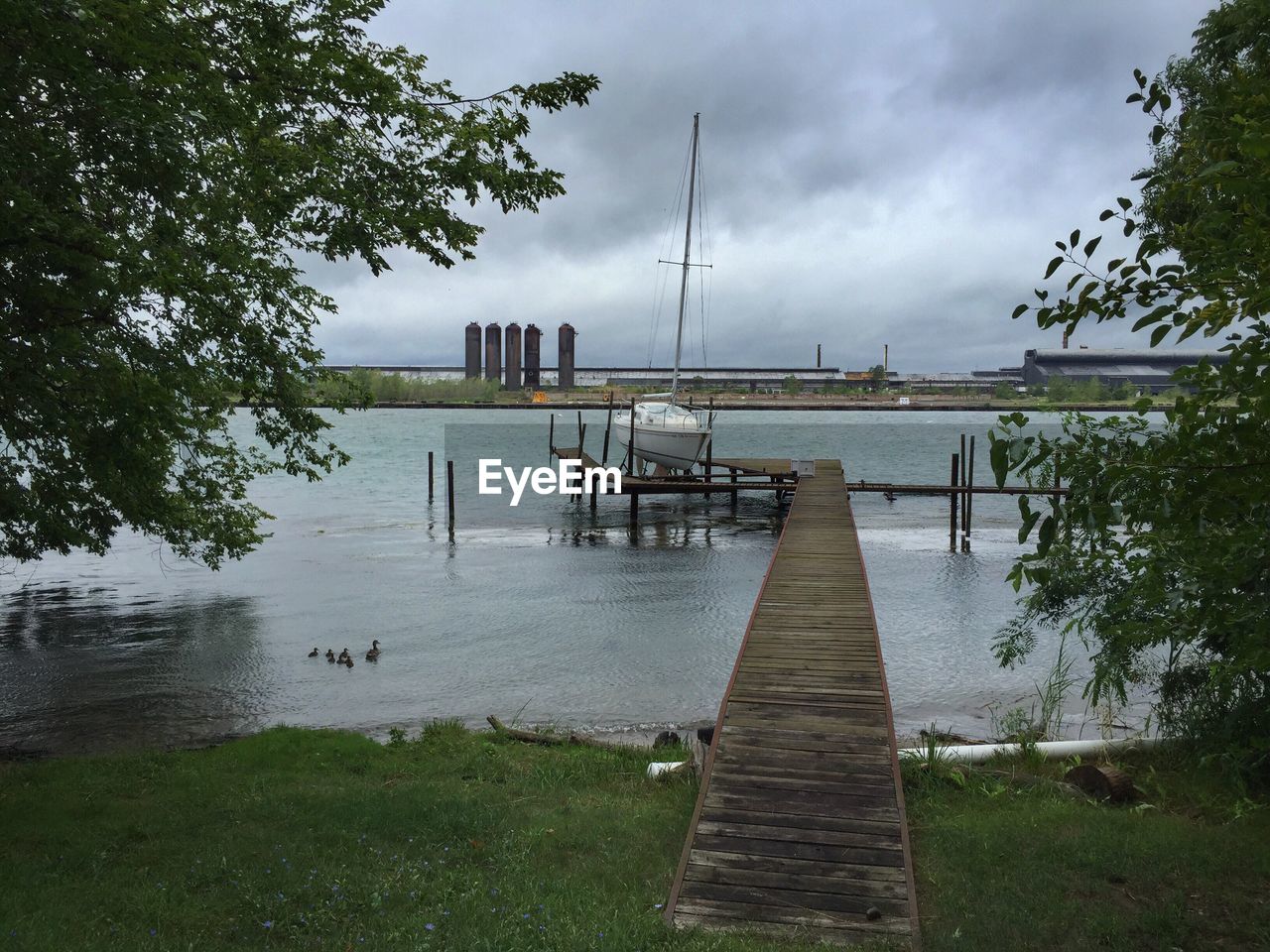 Jetty leading to lake