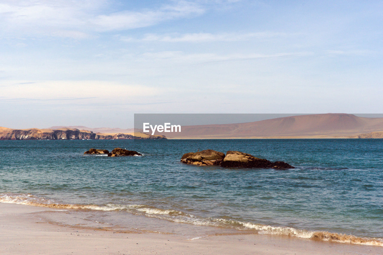 Scenic view of ocean against sky