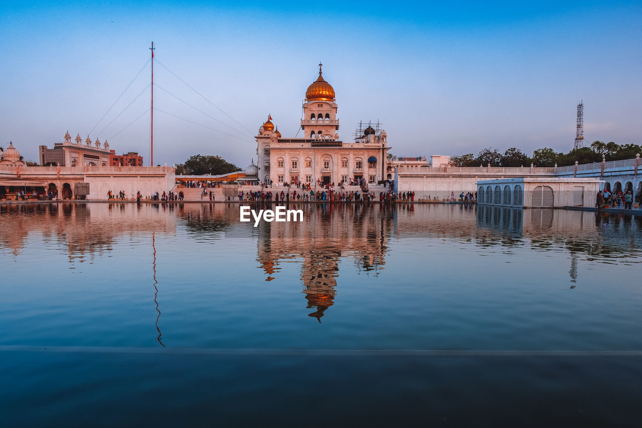 Reflection of temple in water