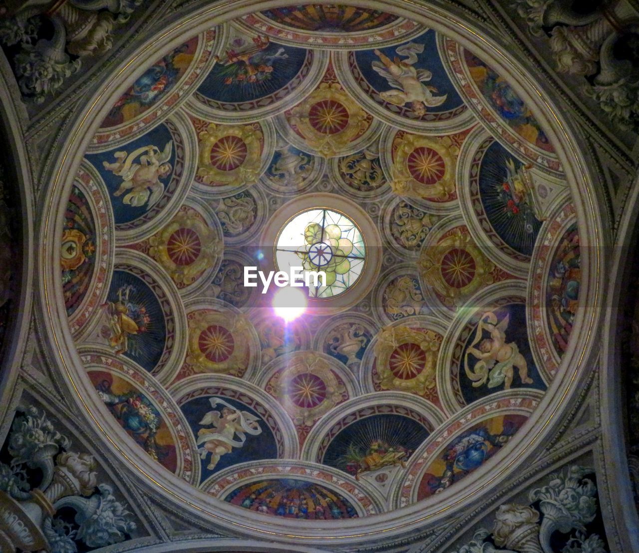 LOW ANGLE VIEW OF ILLUMINATED DOME