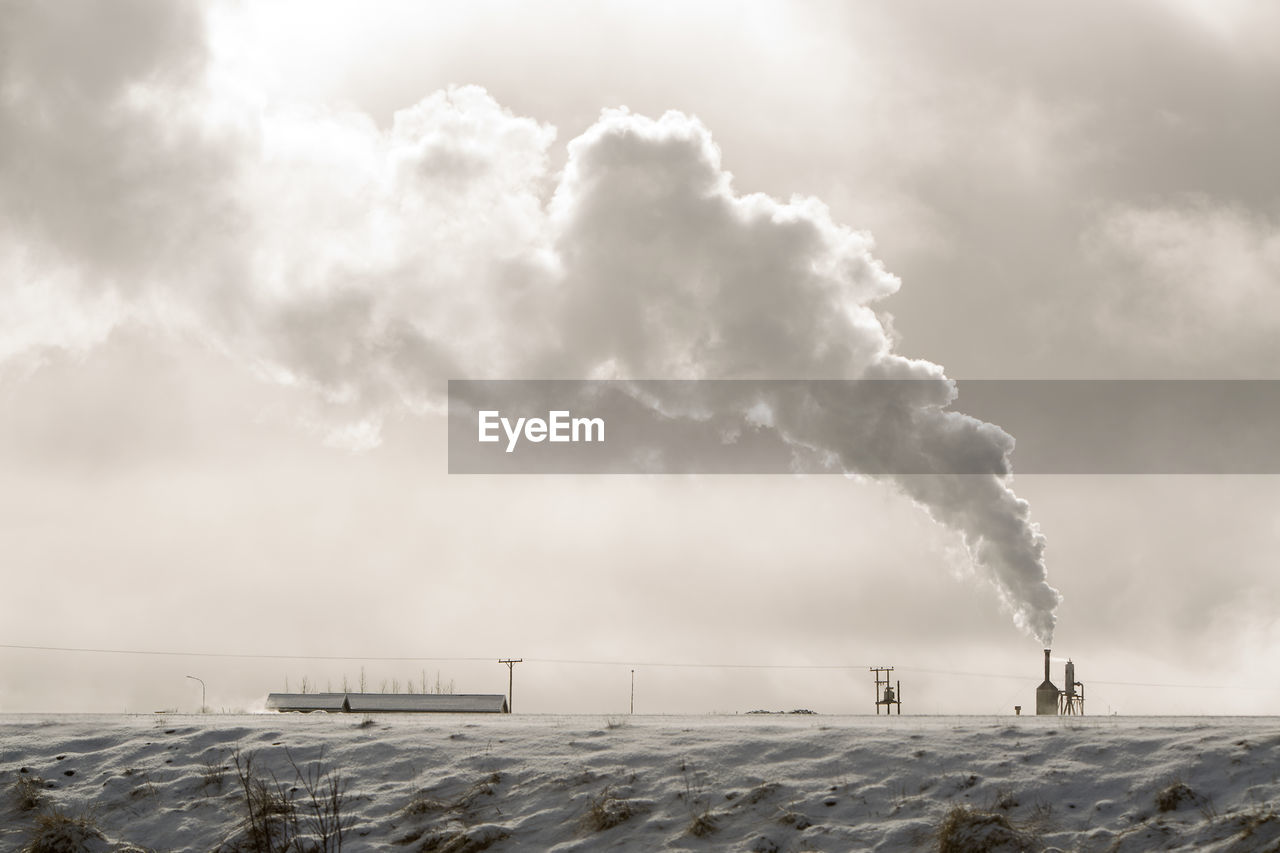 Power plant of geothermal energy in iceland