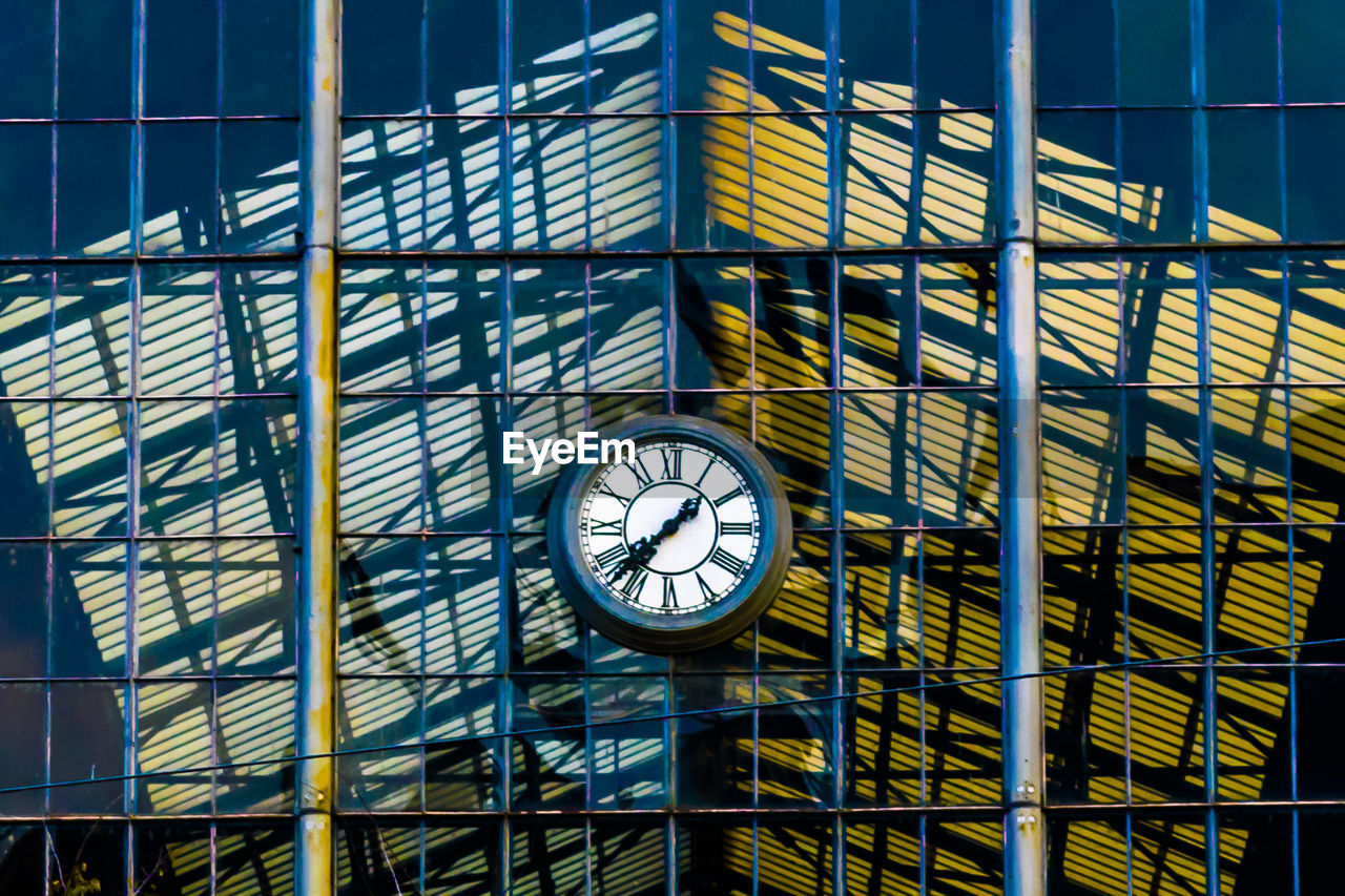 Low angle view of clock