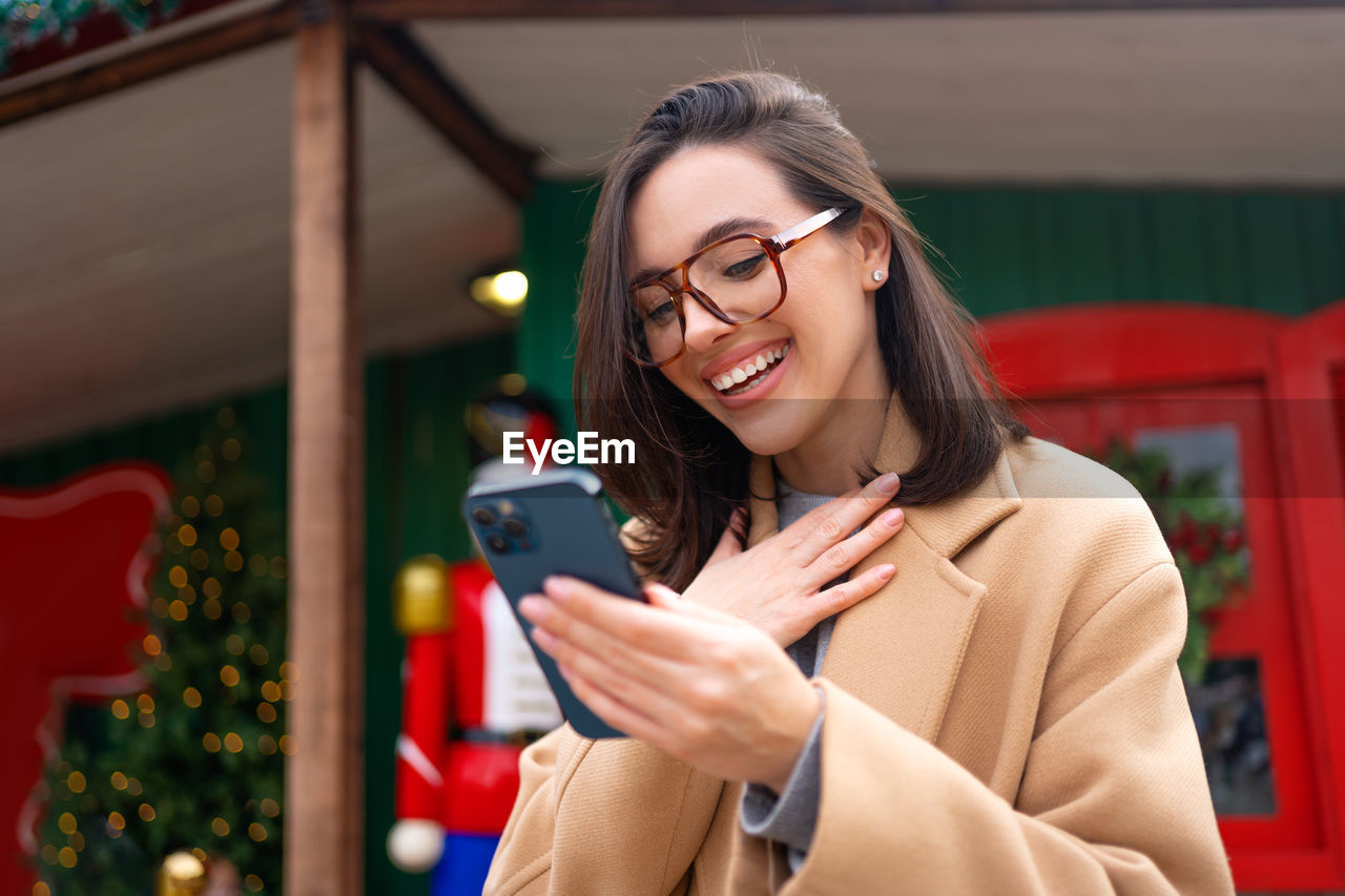 young woman using phone