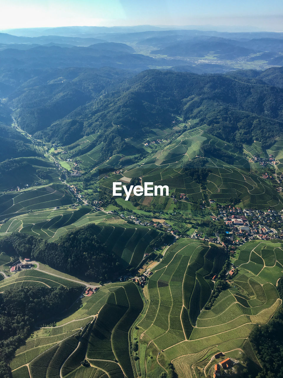 View out of a plane