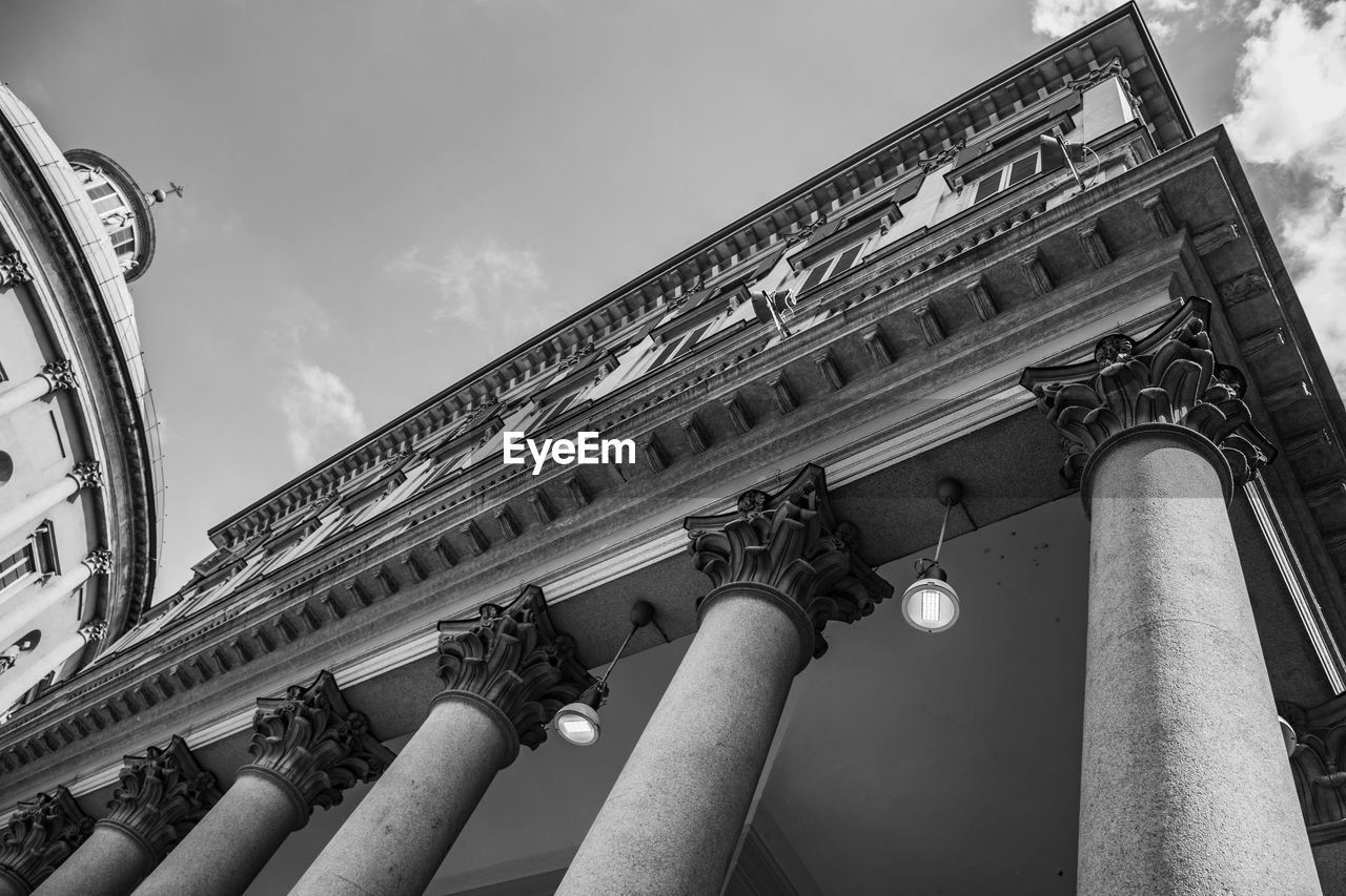 LOW ANGLE VIEW OF HISTORIC BUILDING