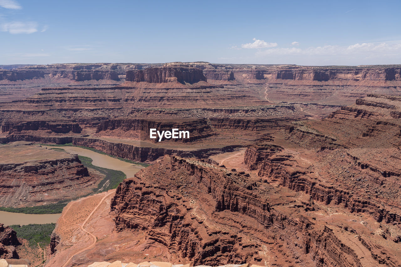 The colorado river flowing through canyonlands nat. park in utah, view from dead horse state park