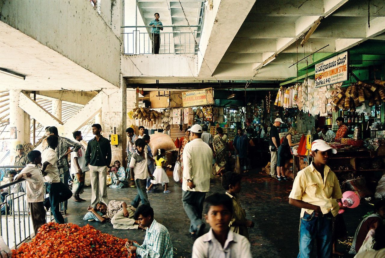 People at market