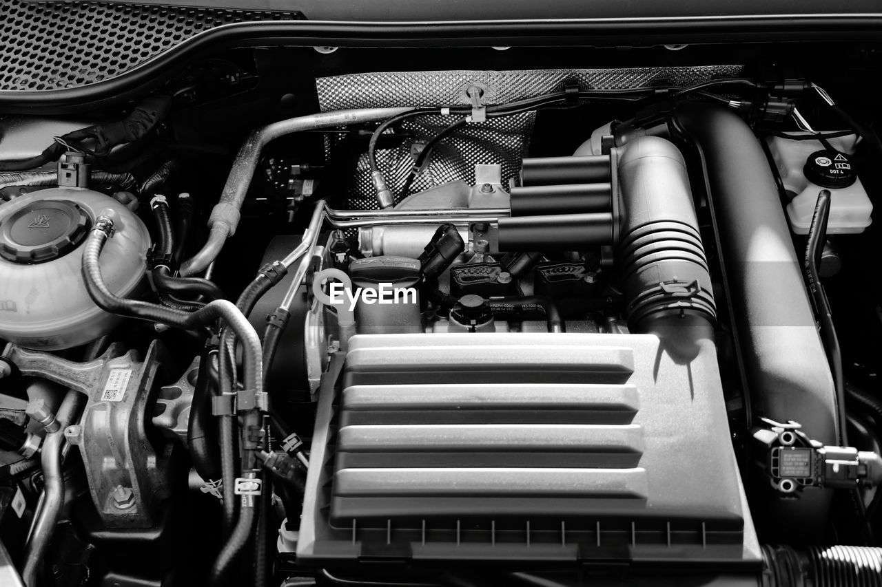 Close-up of car engine