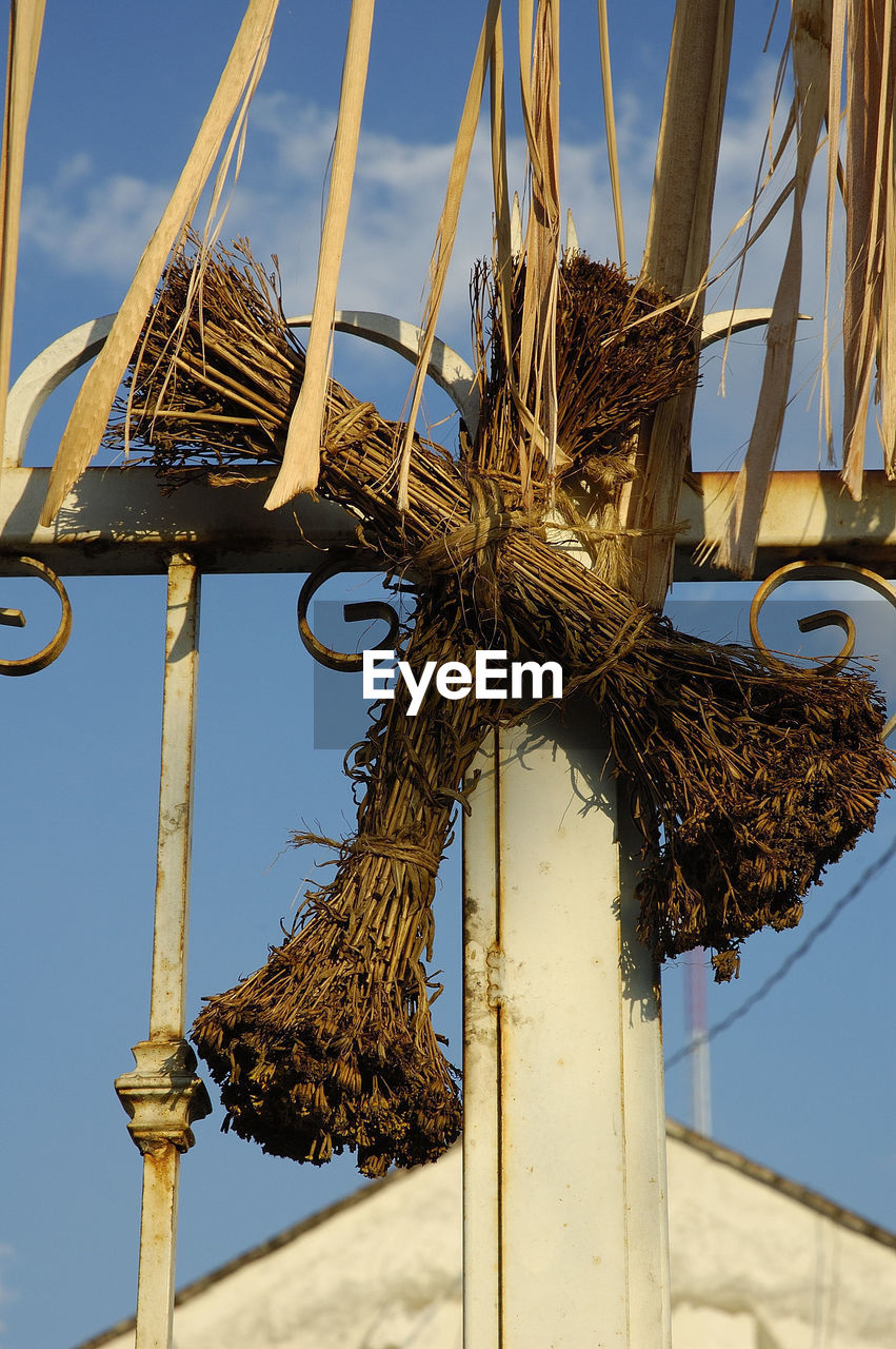 Low angle view of built structure against sky