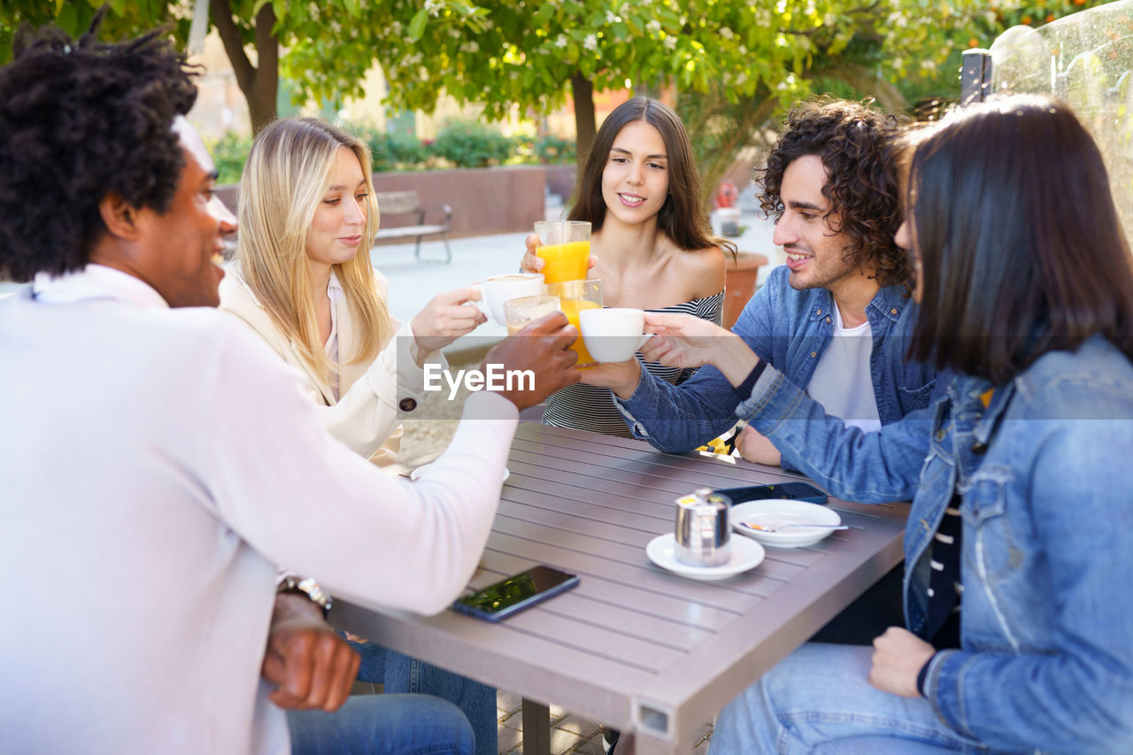 Group of people at restaurant