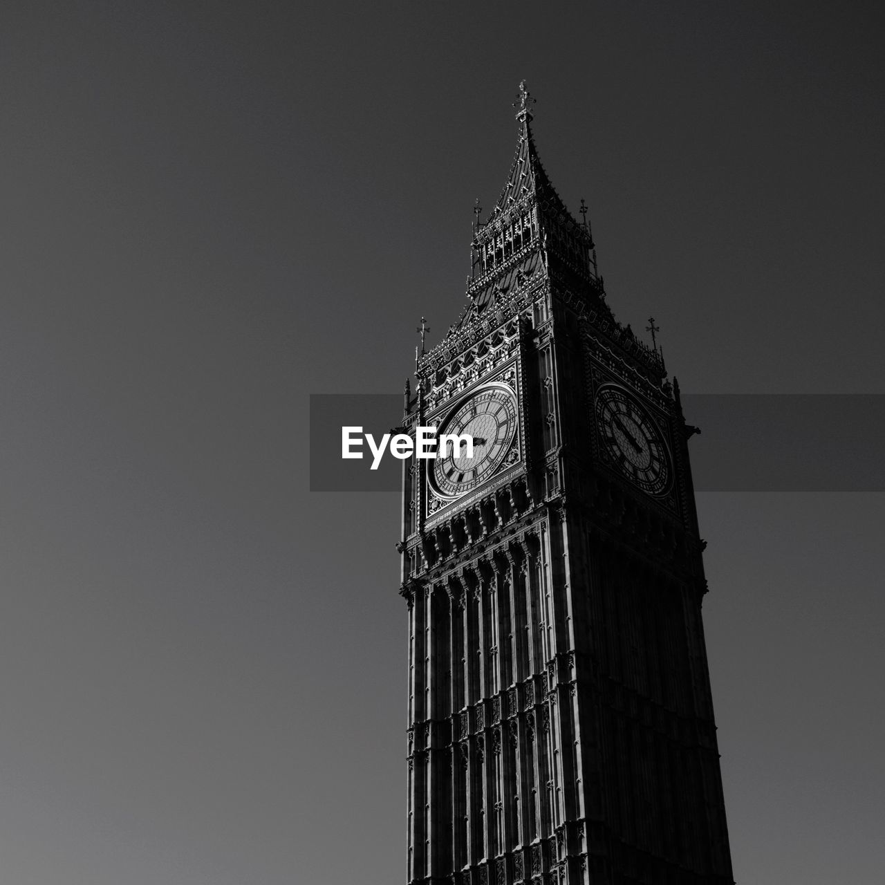 Low angle view of big ben against sky