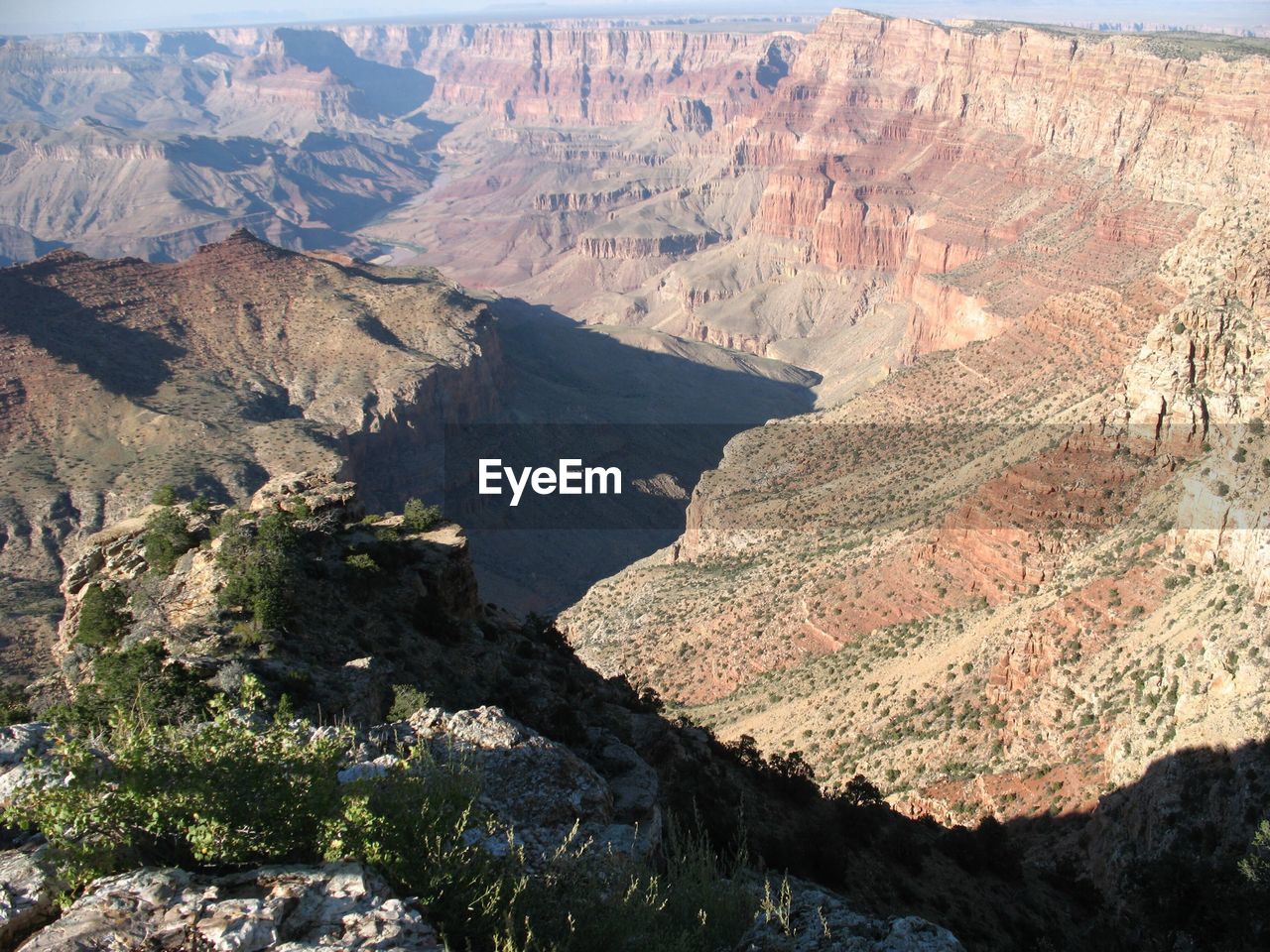 High angle view of rock formations